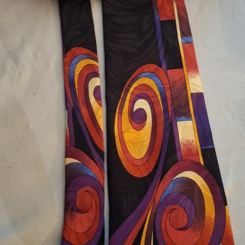 Electric Neckwear Retro Gorgeous Abstract Silk Tie Multicolored